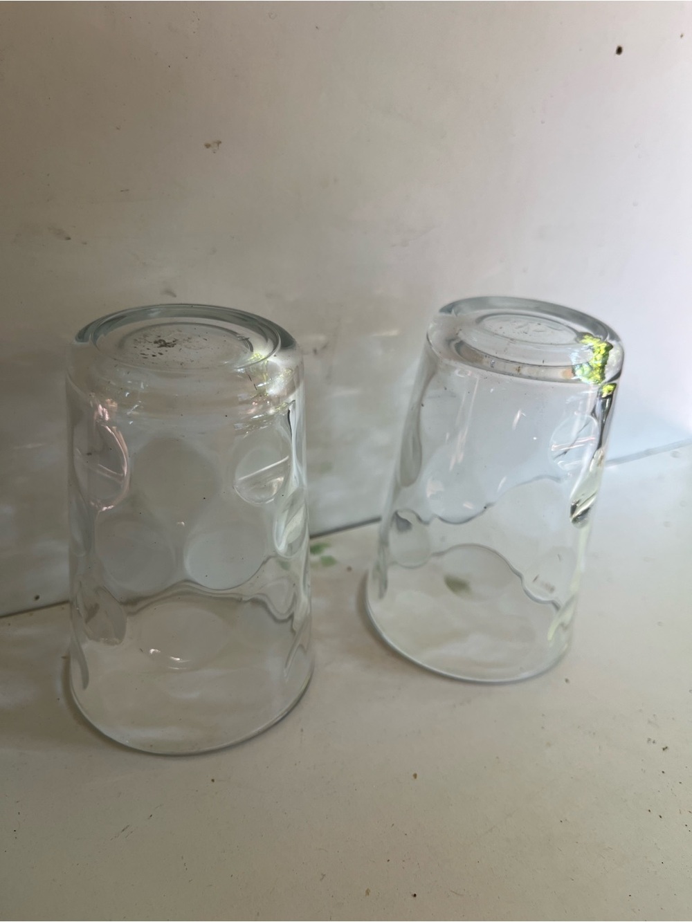 Clear Glass Tumbler Set - Textured Pattern